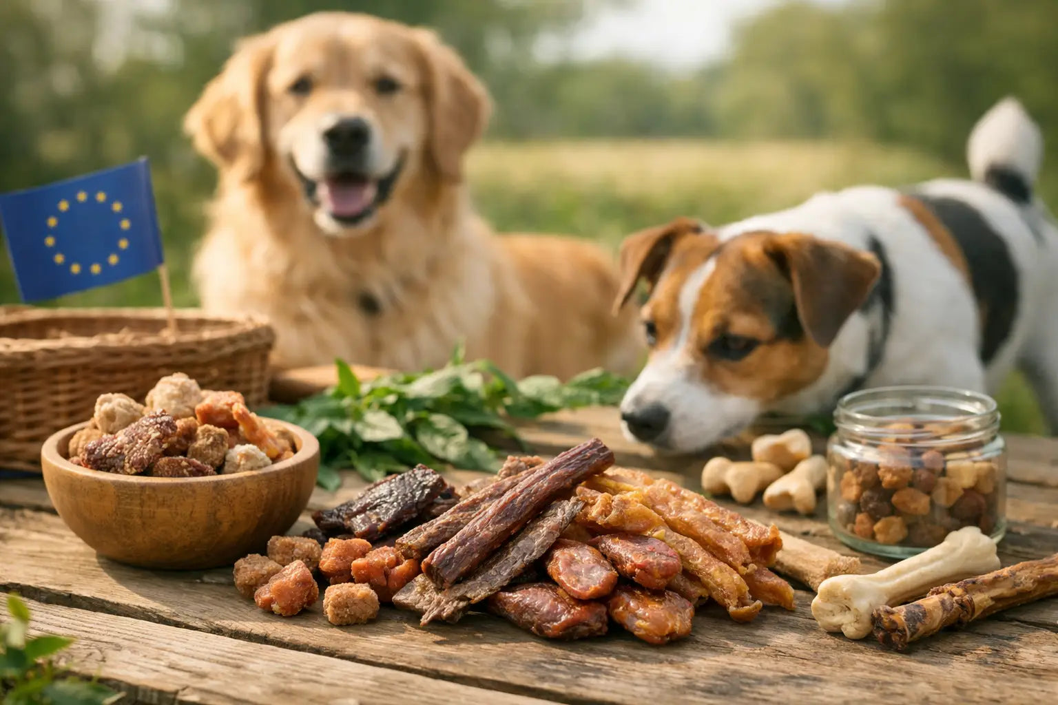 Europæiske hundesnacks med omtanke