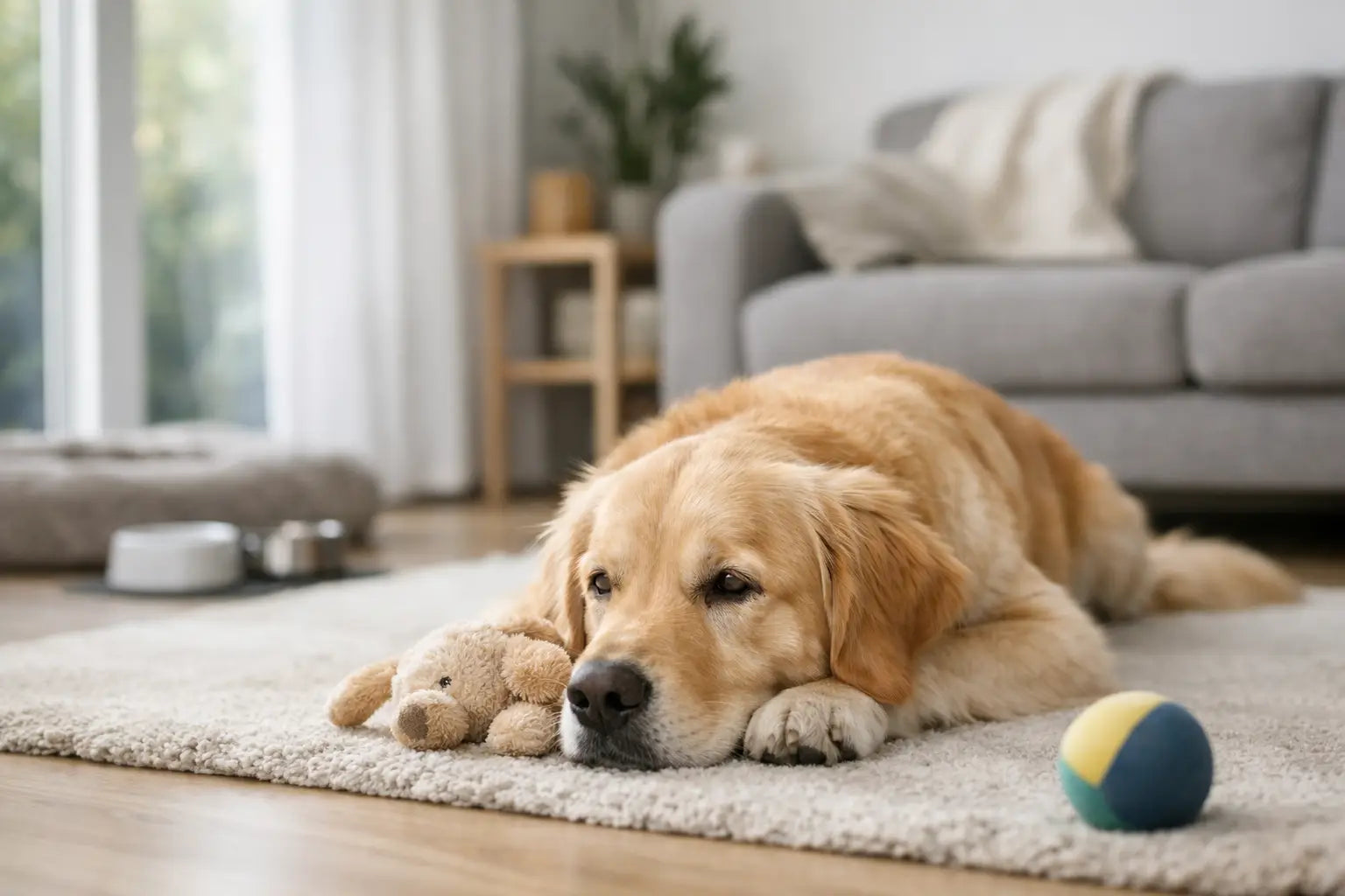Rolig hund hjemme alene - sådan hjælper du