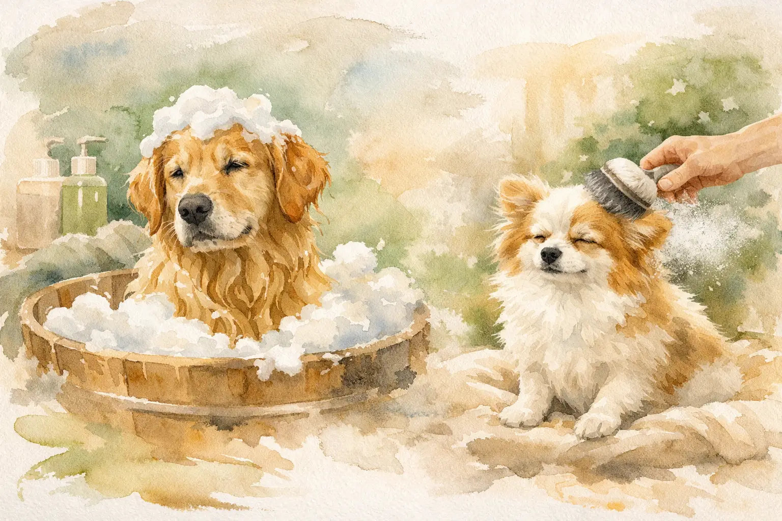 Hundeshampoo eller tørshampoo til hunden?