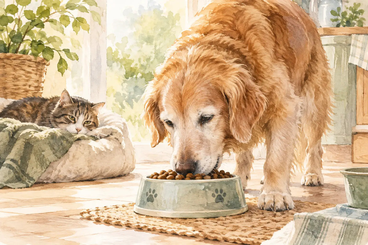 Seniorhunds daglige foderrutine i praksis