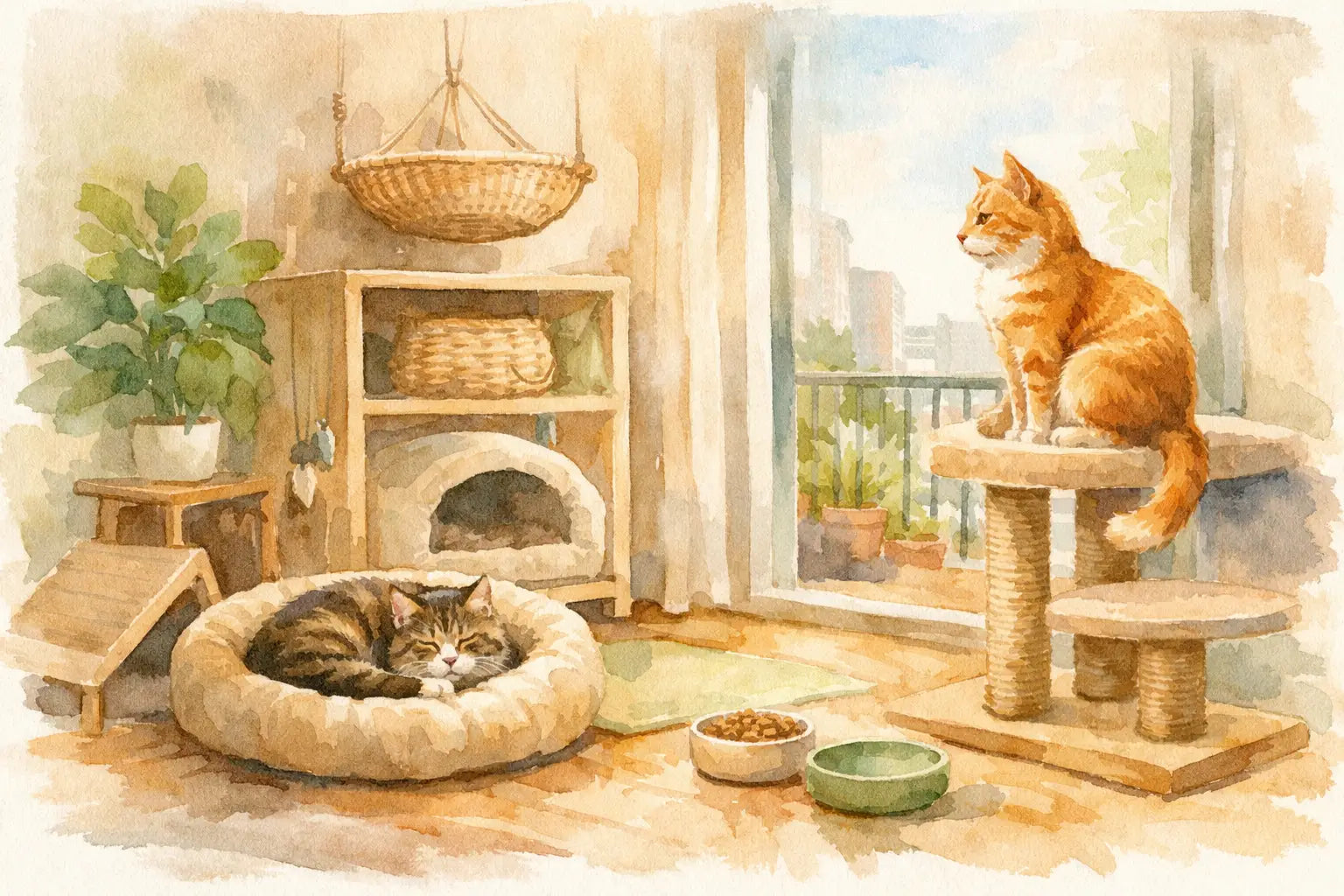 Bedste katteudstyr til små hjem og lejligheder