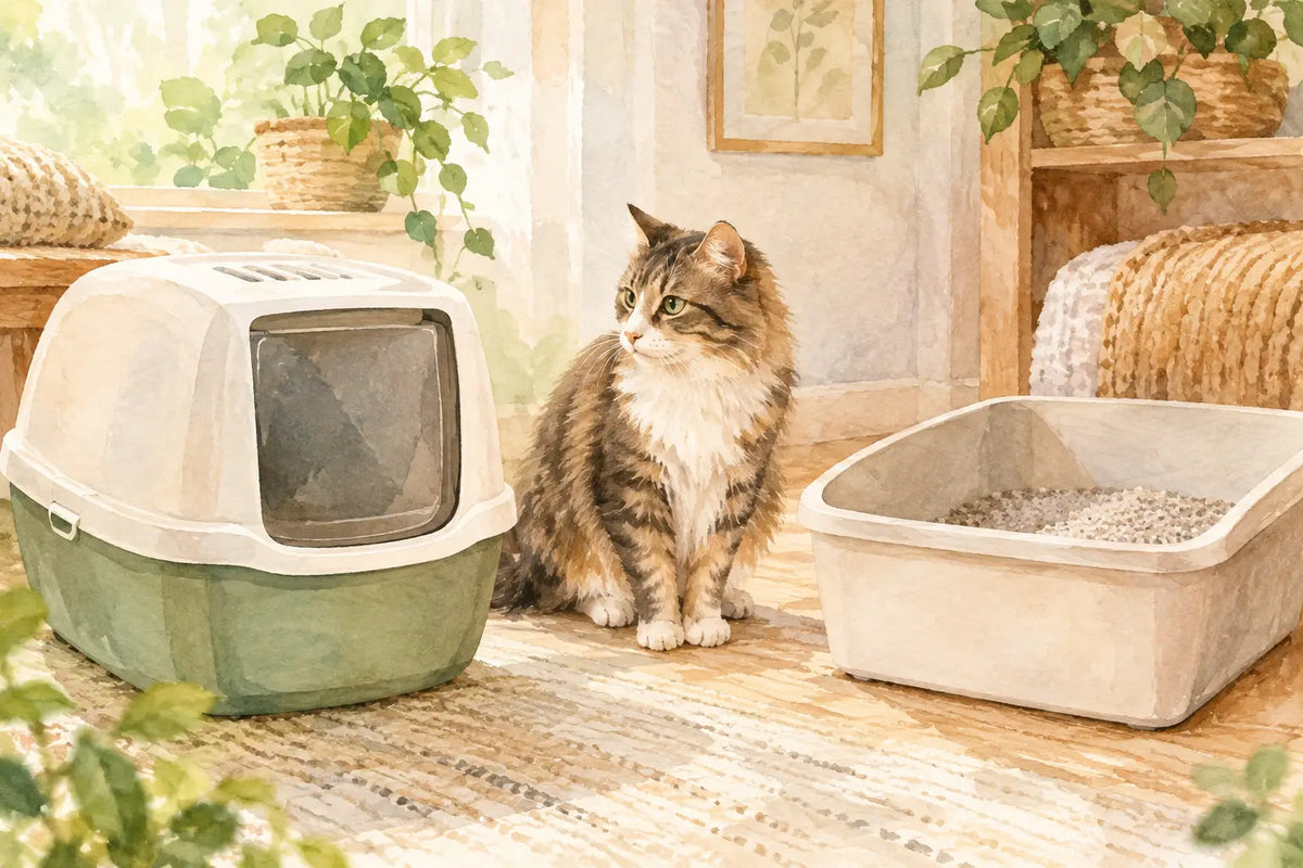Åben eller lukket kattebakke - hvad vælger katten?