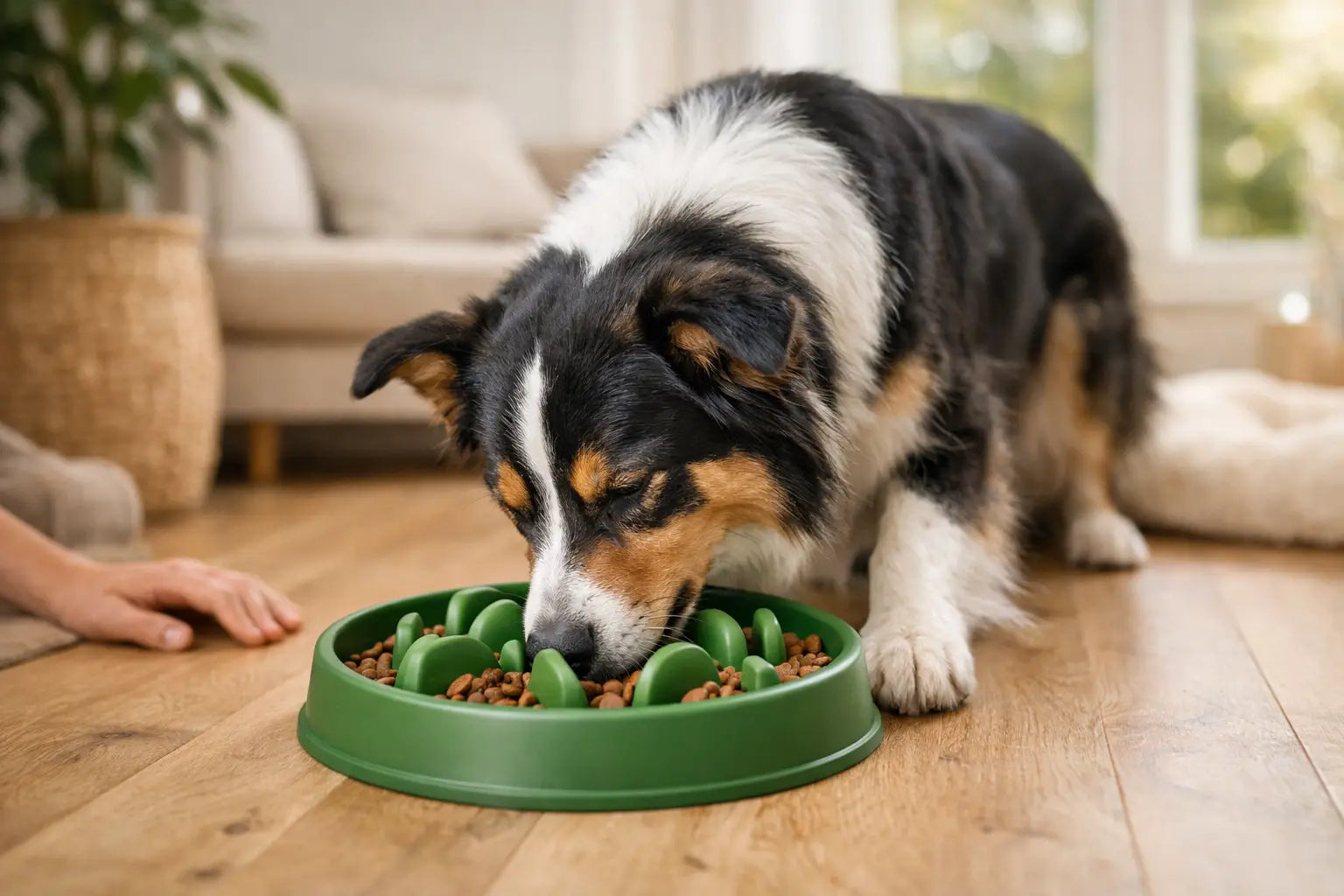 Sådan bruger du slowfeeder til hund