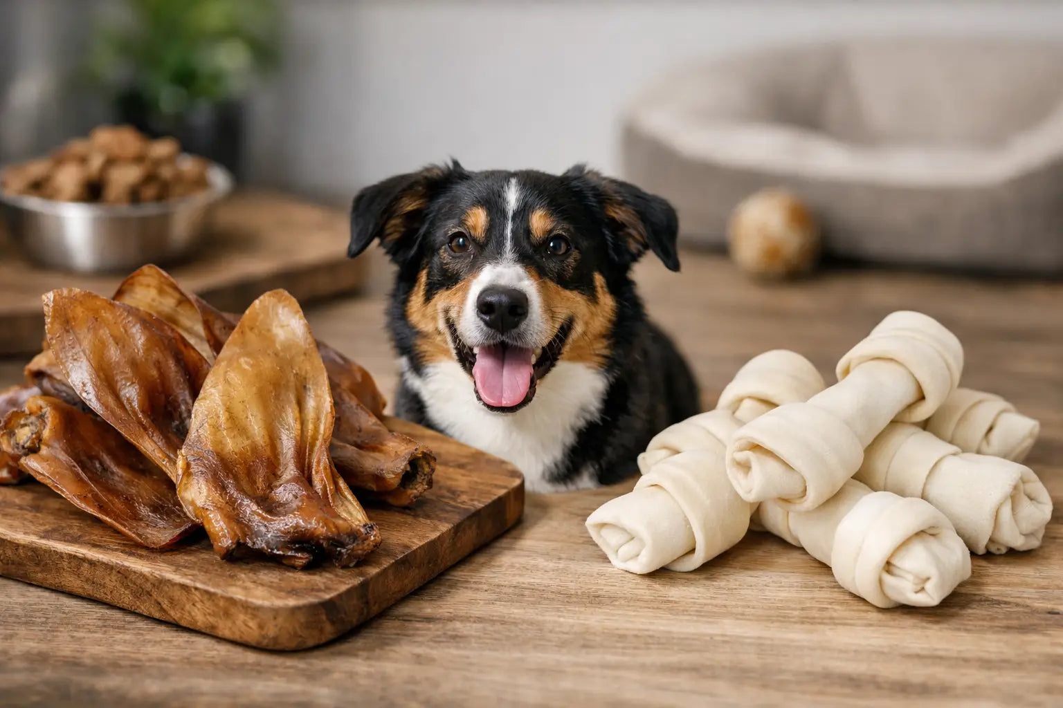 Okseører vs tyggeben til hund - hvad er bedst?