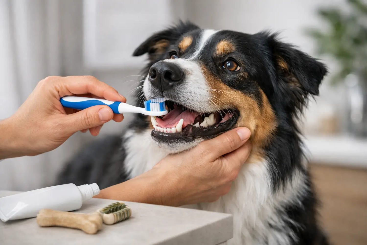 Hvordan renser man hundens tænder rigtigt?