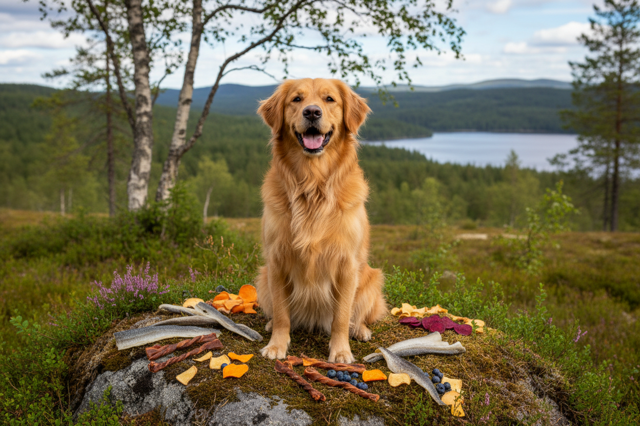 Find sunde natursnacks til hunde hos Fjeldgaardshop.dk 🐾 100 % naturlige, kornfri og produceret i EU. Perfekt til tyggetid, belønning og god samvittighed!