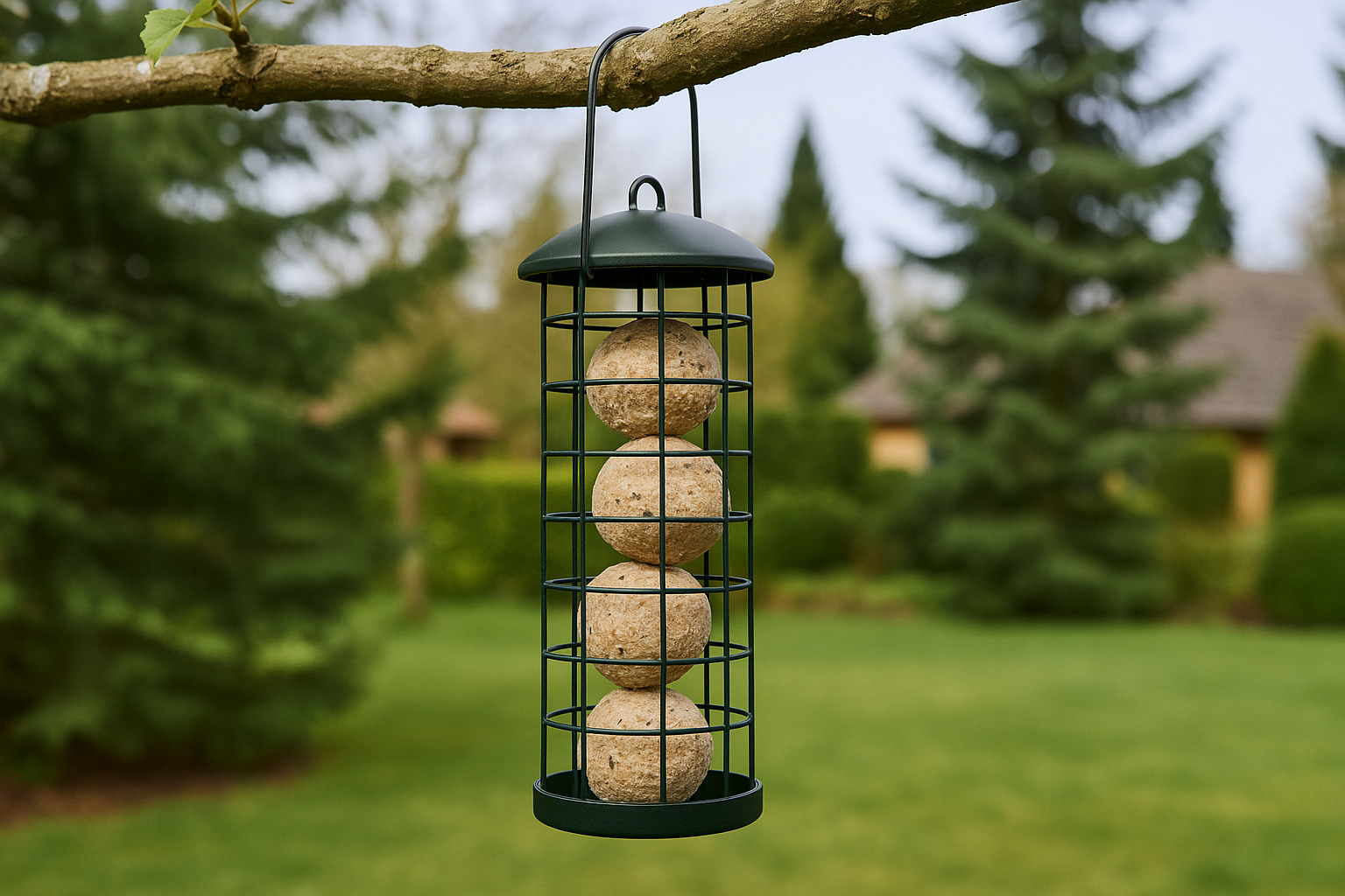 Foderautomat til mejsebolde - FjeldgaardShop.dk