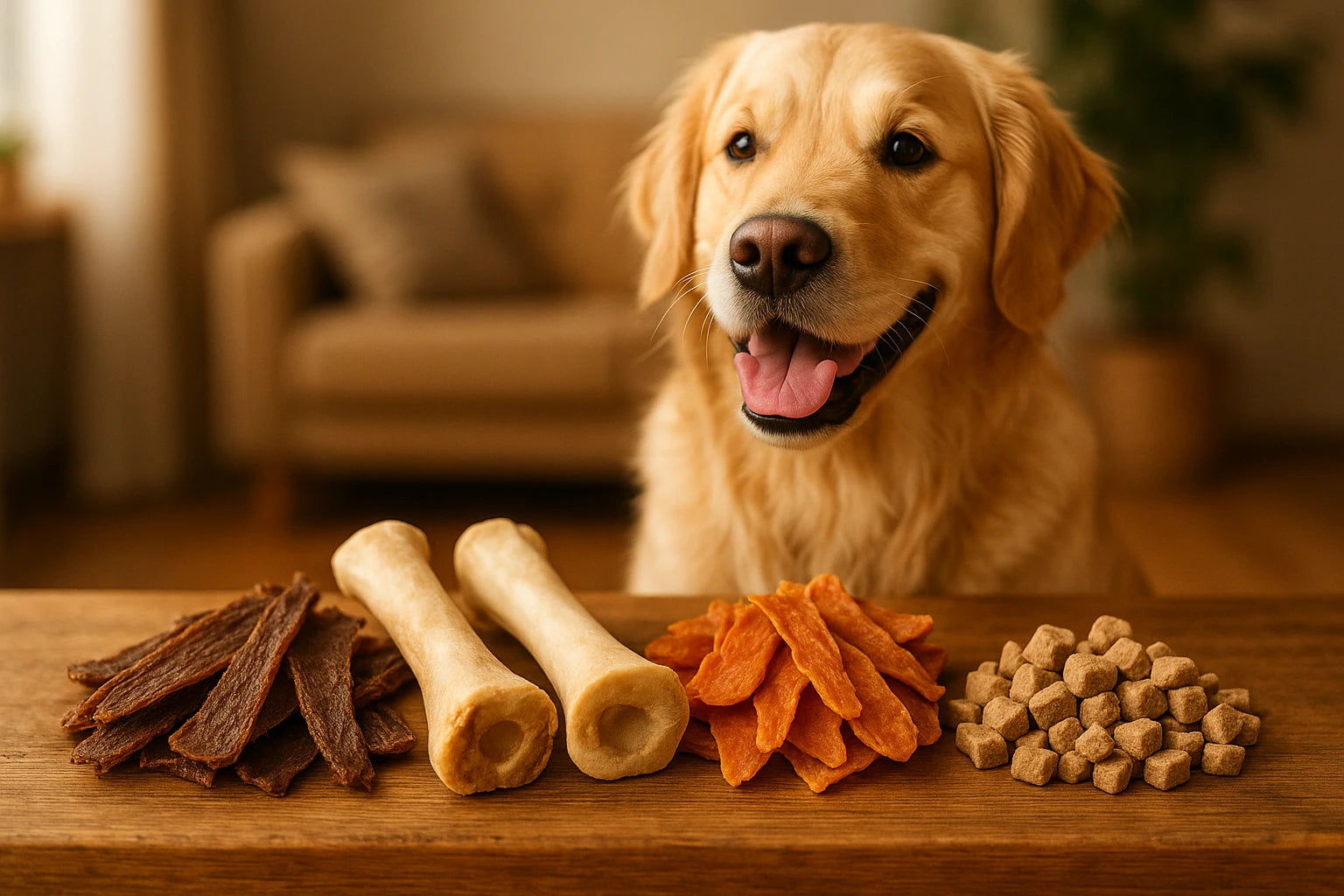 Find sunde natursnacks til hunde hos Fjeldgaardshop.dk 🐾 100 % naturlige, kornfri og produceret i EU. Perfekt til tyggetid, belønning og god samvittighed!