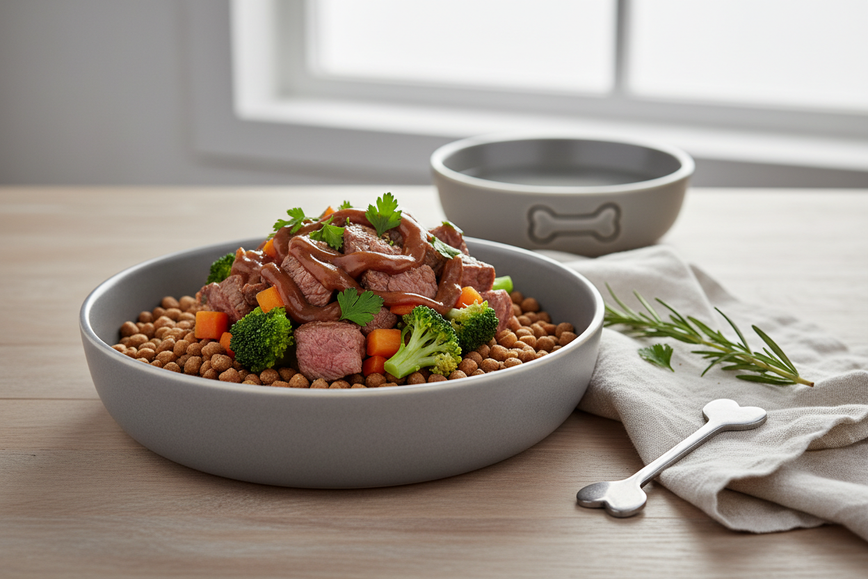 Topping til hundefoder