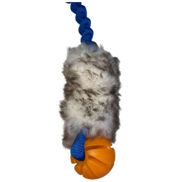 Hundelegetøj - Fenriz Aktiv Bungee m. Fåreskind og Bold - FjeldgaardShop.dk Hundelegetøj uden piv Fenriz