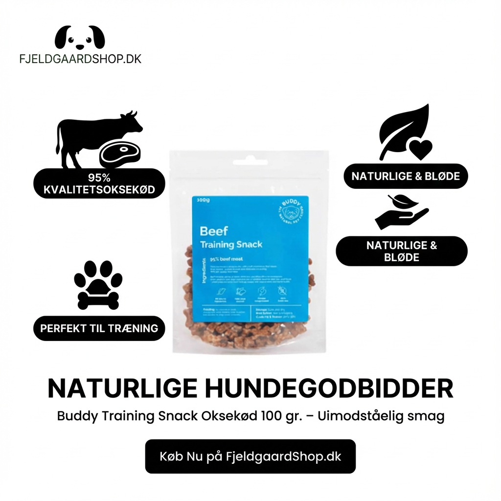 Buddy Training Snack Oksekød 100 gr. - 95% kød by Buddy
