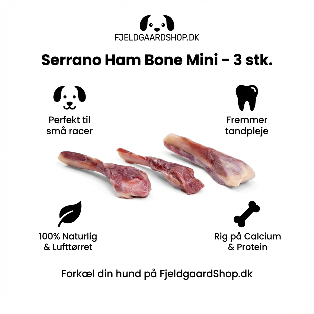Serrano Ham Bone Mini 3 stykker 80 gr.