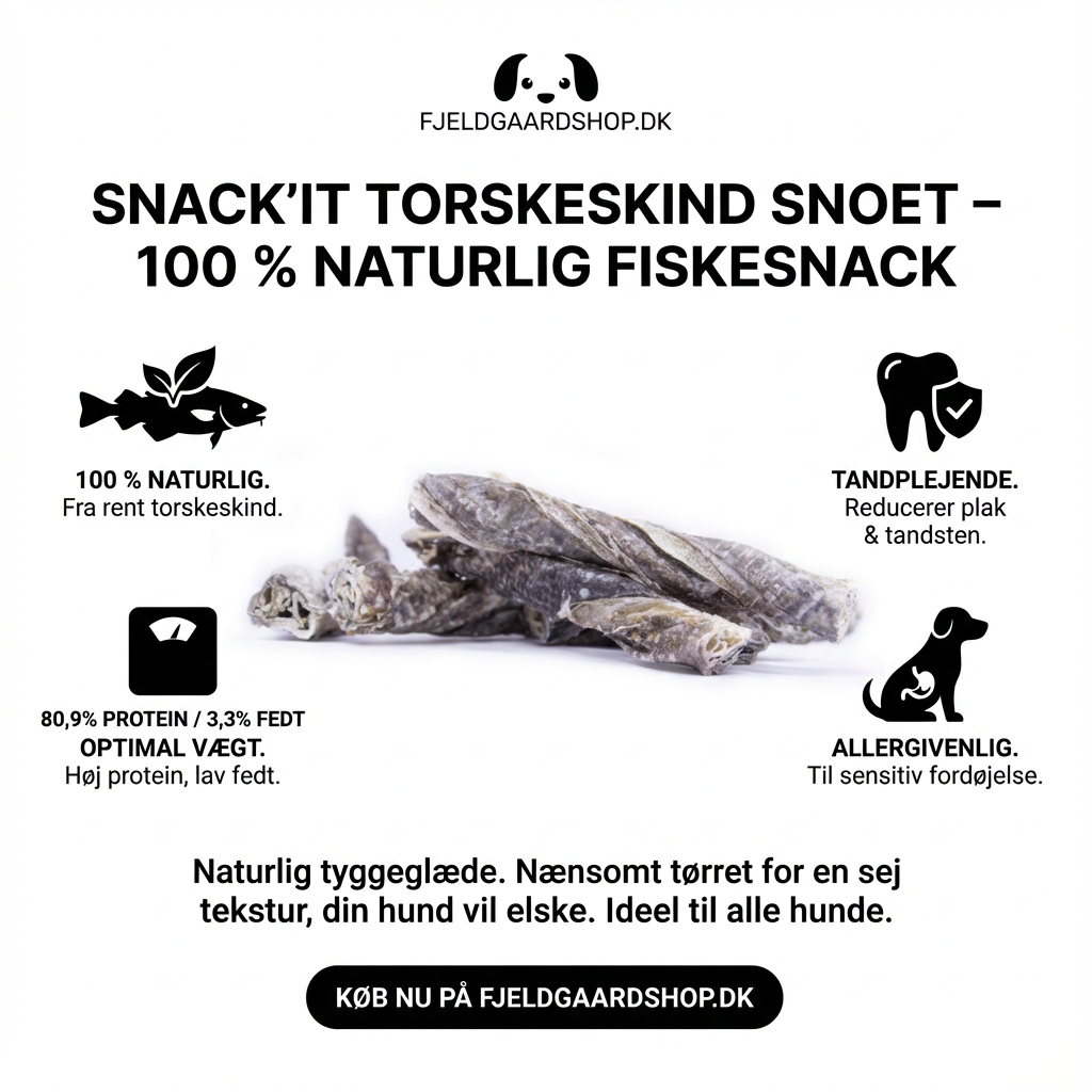 Snack'it Torskeskind Snoet 100 gr. by Snack'it