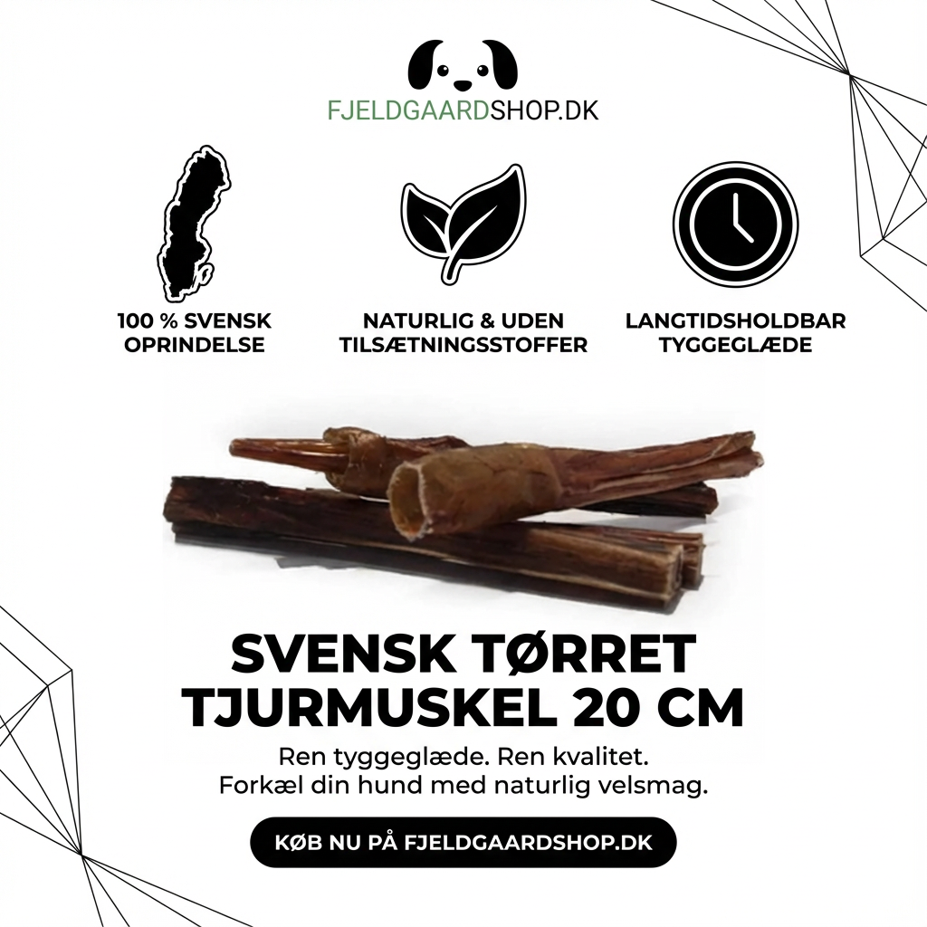 Svensk Tørret Tjurmuskel 20 cm.