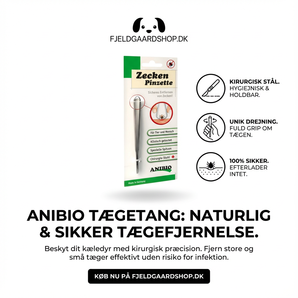 ANIBIO Tægetang i kirurgisk stål – Fjern tæger 100 % sikkert & effektivt