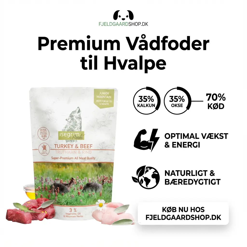 ISEGRIM Vådfoder Junior med Kalkun & Okse 410 gr. by Isegrim