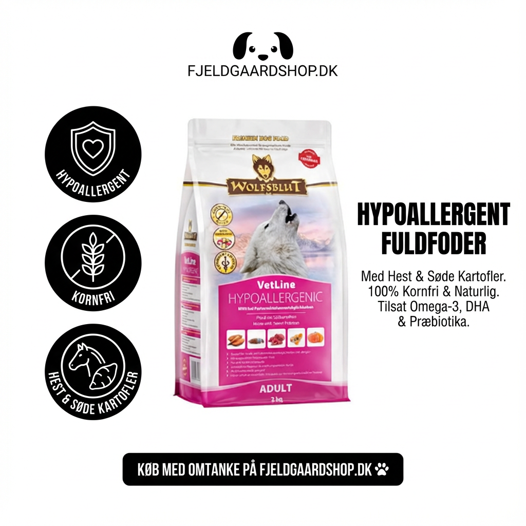 WOLFSBLUT VetLine Hypoallergenic Adult 2 kg. Kornfri