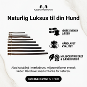 Alac Håndlavet Læder halsbånd - Mørkebrun