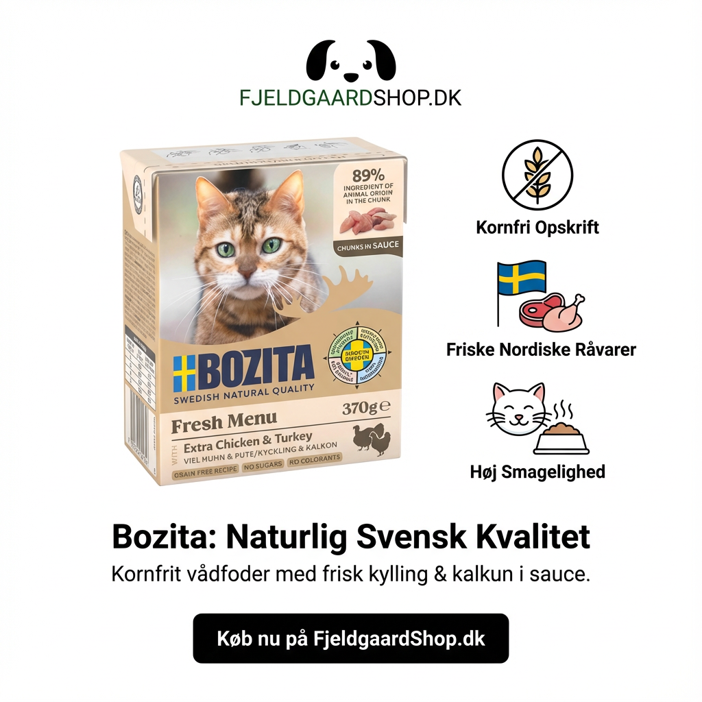 Bozita Kat med kylling og kalkun i sauce 370 gr.