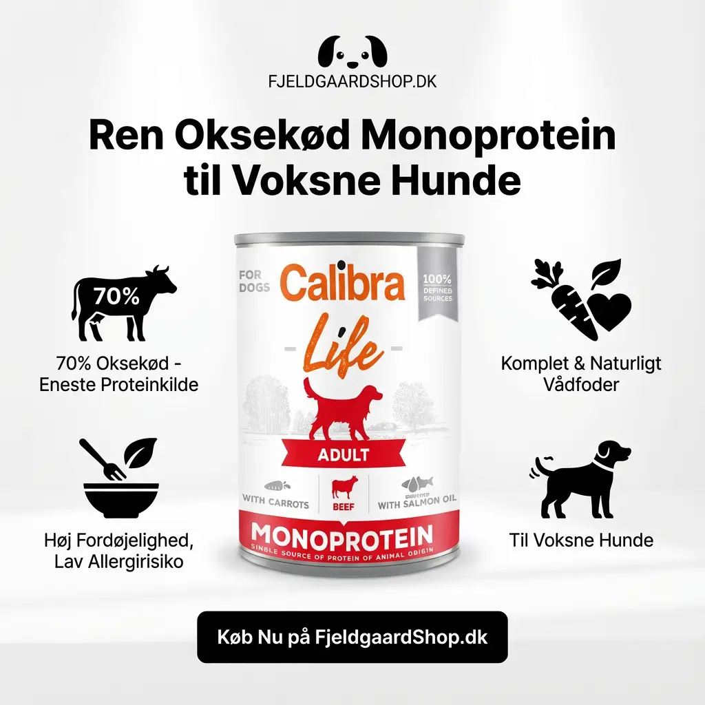Calibra Dog Adult Oksekød med Gulerødder 400 gr. by Calibra