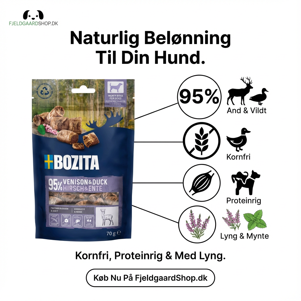 Bozita Snacks Meaty Bites Venison & Duck 70 gr. Kornfri
