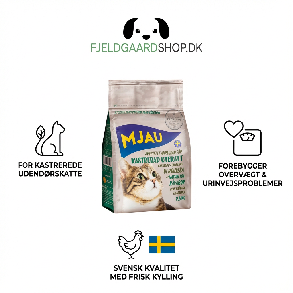 Mjau Kastreret Udekat 2,8 kg.