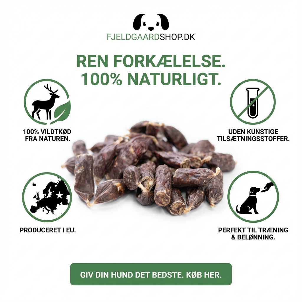 Snack'it Naturlige Vildtpølsestykker 500 gr.