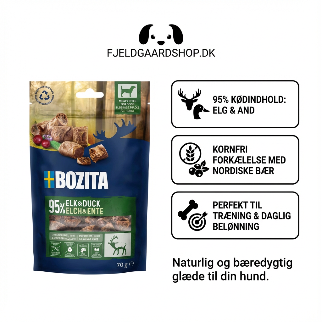 Bozita Meaty Bites Elg & And 70 gr. Kornfri