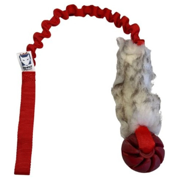 Hundelegetøj - Fenriz Aktiv Bungee m. Fåreskind og Bold - FjeldgaardShop.dk Hundelegetøj uden piv Fenriz