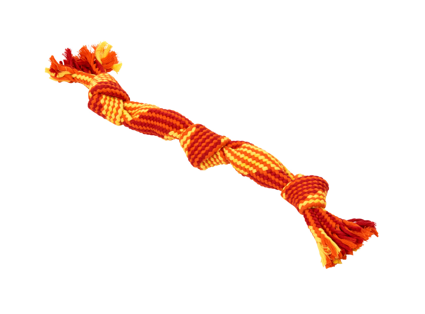 BUSTER Colour Squeak Rope rød/orange/gul