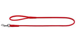 Waudog rundsyet læder førerline, 122cm/6mm. Rød by Wauwdog