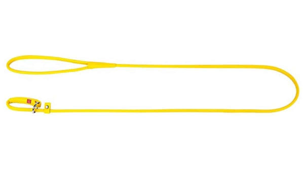 udstillingsline – rundsyet læder 135 cm/6 mm i gul – WAUDOG | FjeldgaardShop.dk
