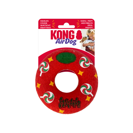 KONG Holiday AirDog® Squeaker Donut - medium