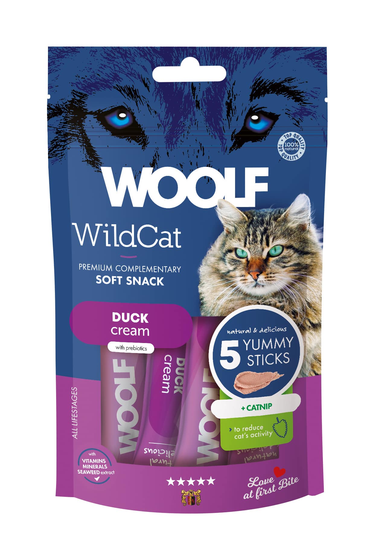 Kattegodbid - Woolf Wildcat Cat Cream – And & Catnip (5 x 14 g) - FjeldgaardShop.dk Kattegodbidder Woolf