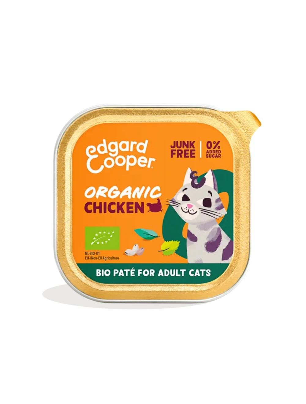 Edgard & Cooper Kat Adult Paté Økologisk Kylling 85 gr.
