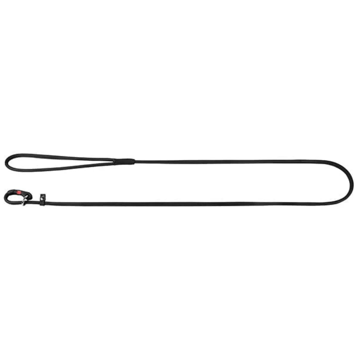Waudog Soft Rundsyet Læder Udstillingsline – Sort (135 cm / 6 mm) by Wauwdog