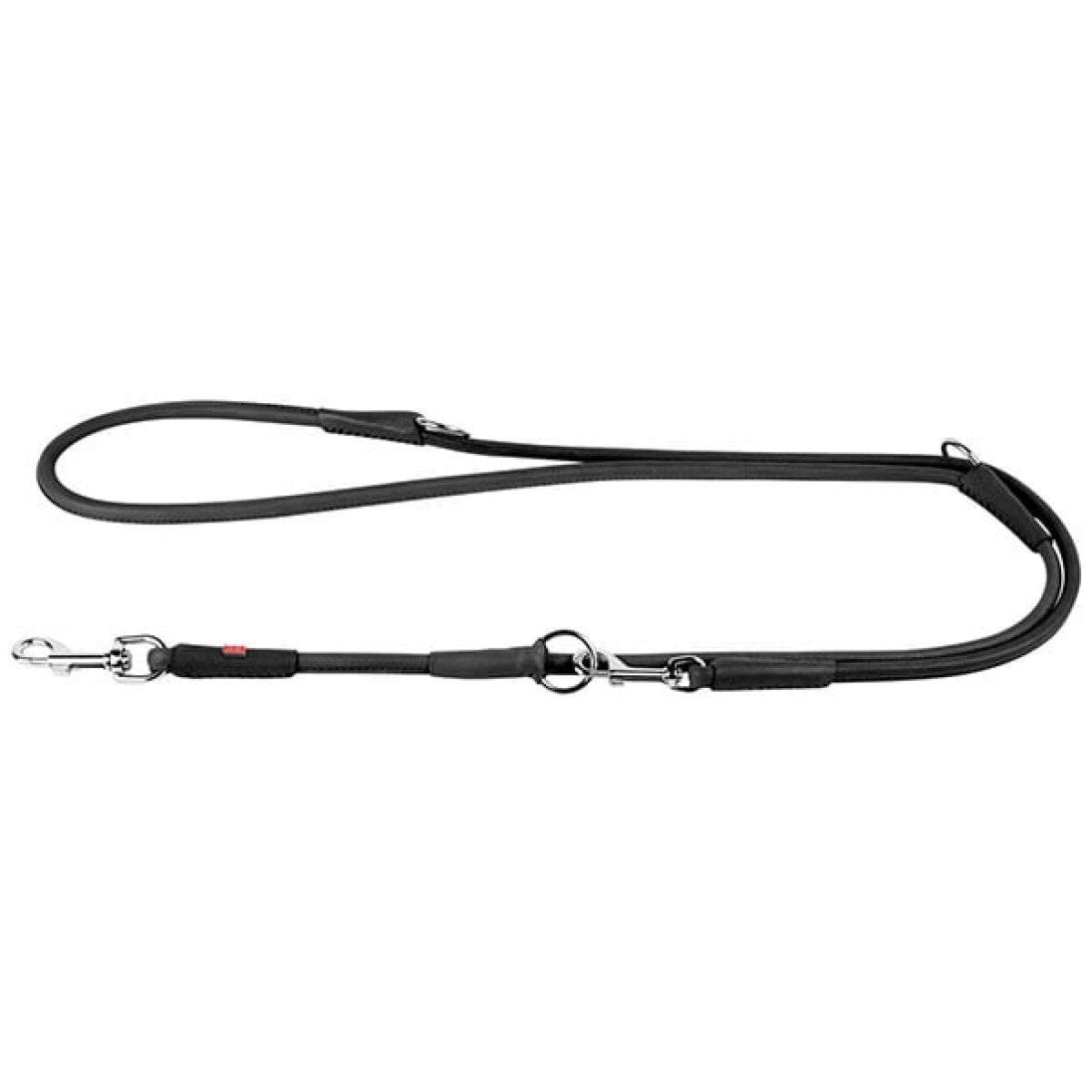 Hundesnor - Waudog Soft Rundsyet Læder Dressurline – Sort - FjeldgaardShop.dk Hundesnor Wauwdog