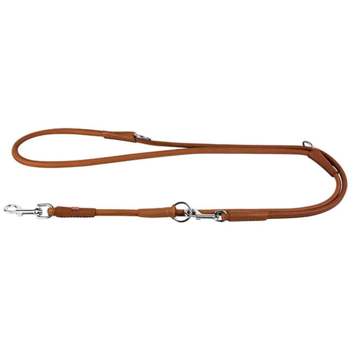 Hundesnor læder rundsyet – Waudog Soft dressurline - Brun - FjeldgaardShop.dk Hundesnor Wauwdog