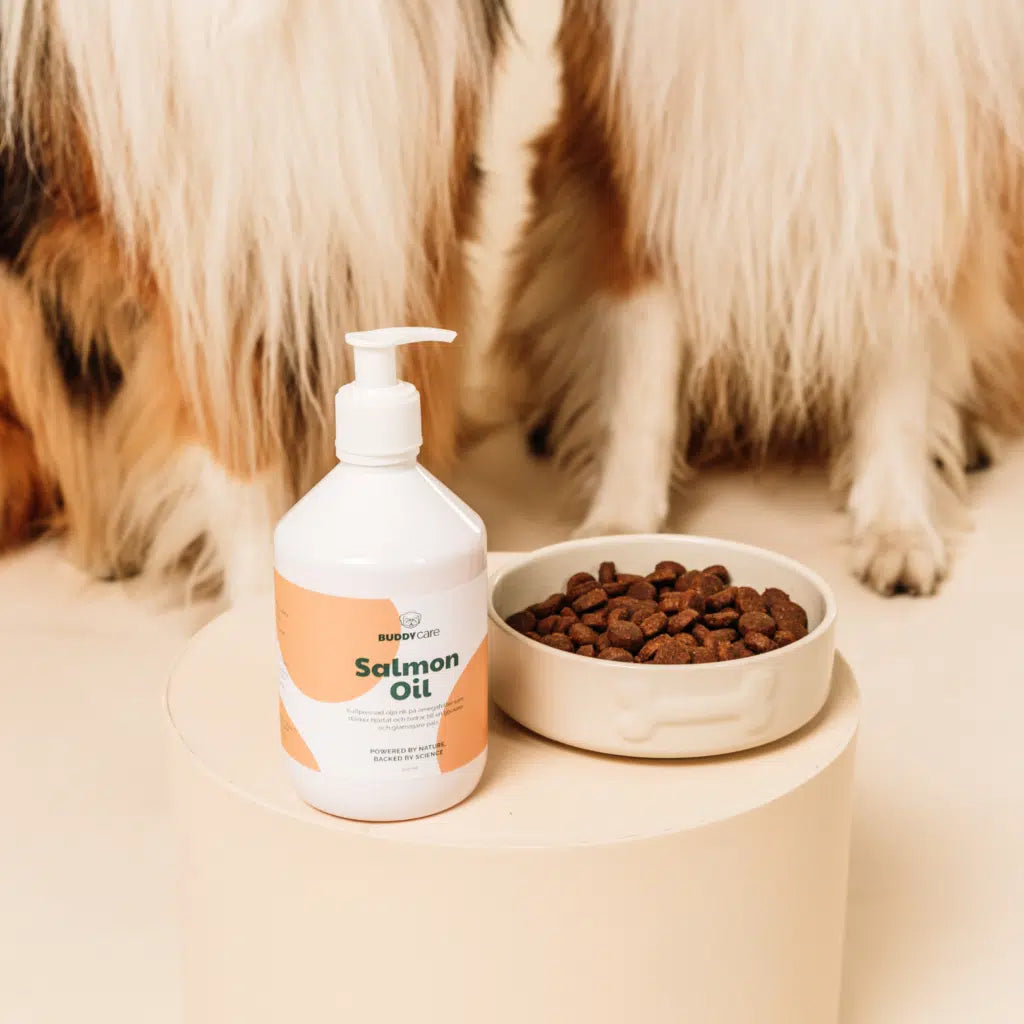 Fodertilskud - Buddycare Salmon Oil - FjeldgaardShop.dk Lakseolie & olier til hunde Buddycare