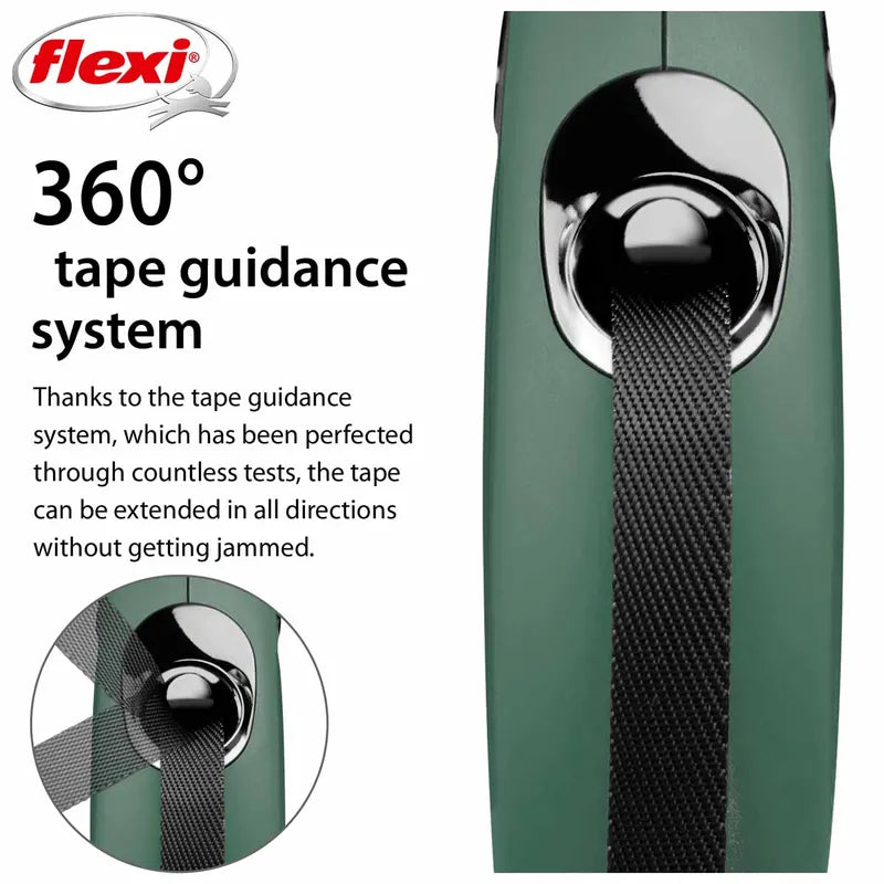 Flexi New Classic Bånd – Olive (EU) - FjeldgaardShop.dk Flexi line/rulle line Flexi