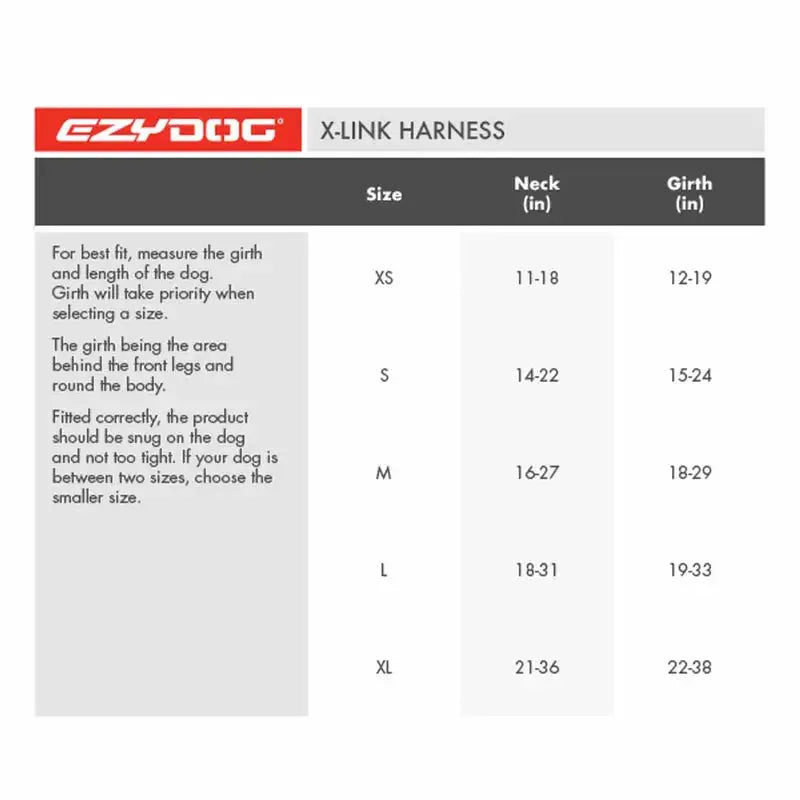 EzyDog X-Link™ Hundesele – Sort (UDGÅR) by Ezydog