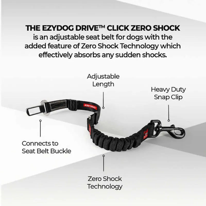 EzyDog Click Zero Shock™ Bæltesadapter – UDGÅR - FjeldgaardShop.dk Transport tilbehør Ezydog