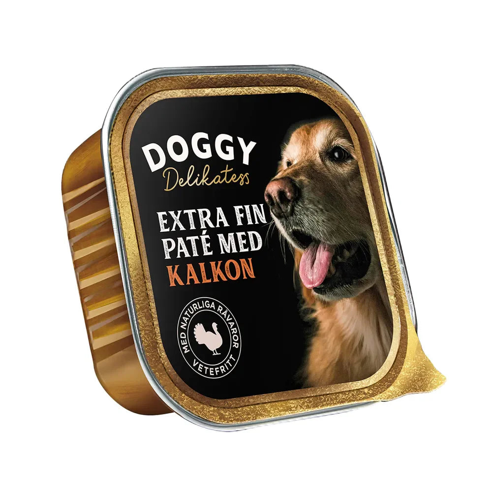Vådfoder - Doggy Delikatesse paté med kalkun 150 gr. - FjeldgaardShop.dk Vådfoder/dåsefoder til hunde Doggy