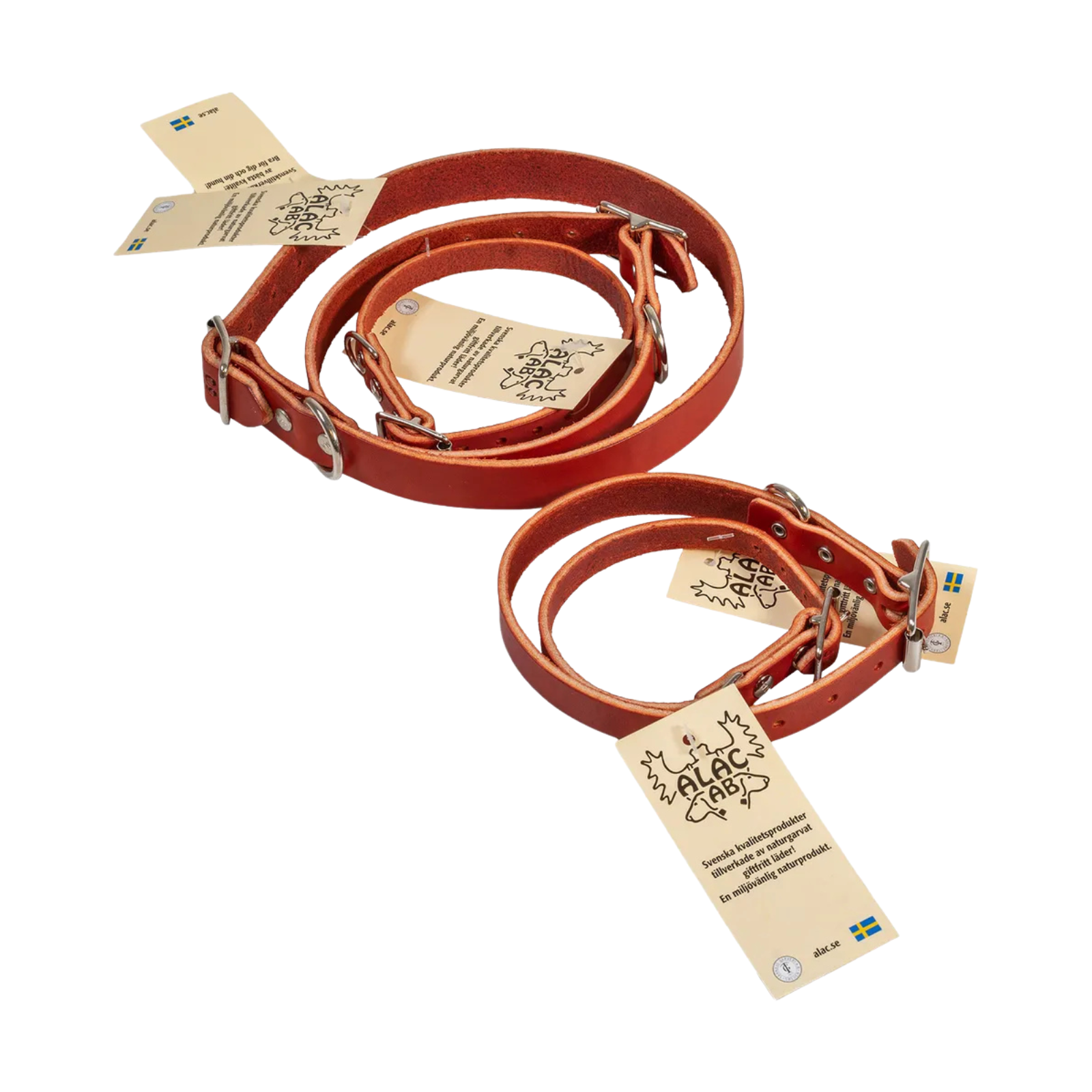 Et elegant, slidstærkt og bæredygtigt valg til din hund! Alac Halsbånd i læderbrun er håndlavet i Sverige af miljøcertificeret svensk læder