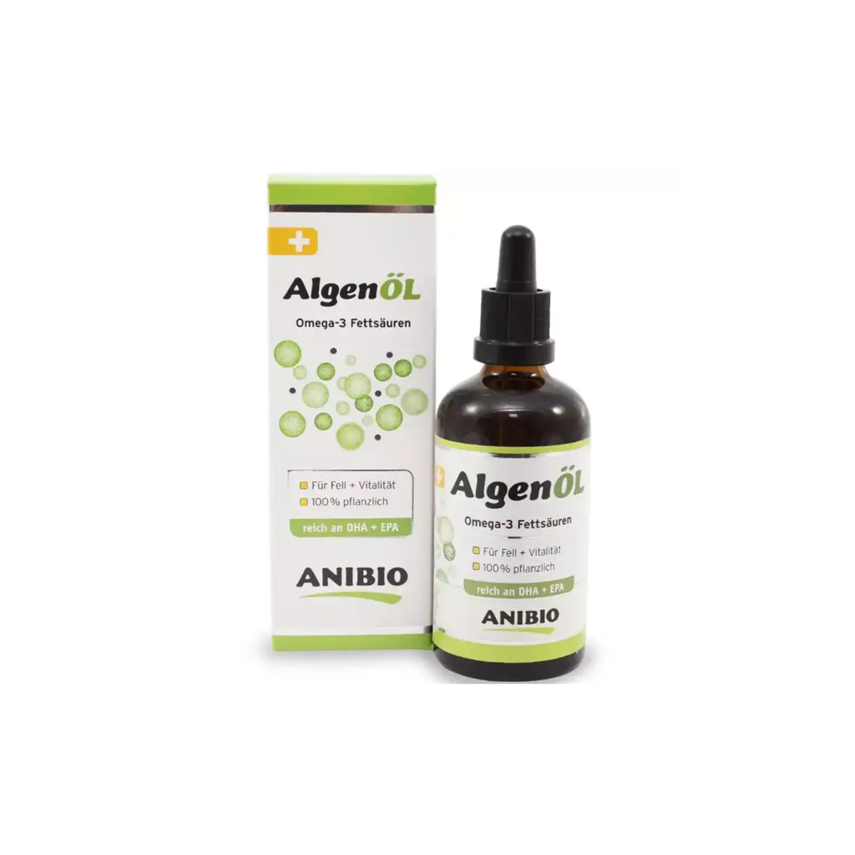 Anibio Algen Öl Algeolie 100 ml vegansk omega-3 til hund og kat