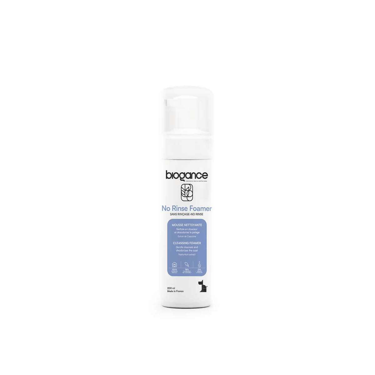 Biogance tørshampoo rensemousse til hund 200 ml
