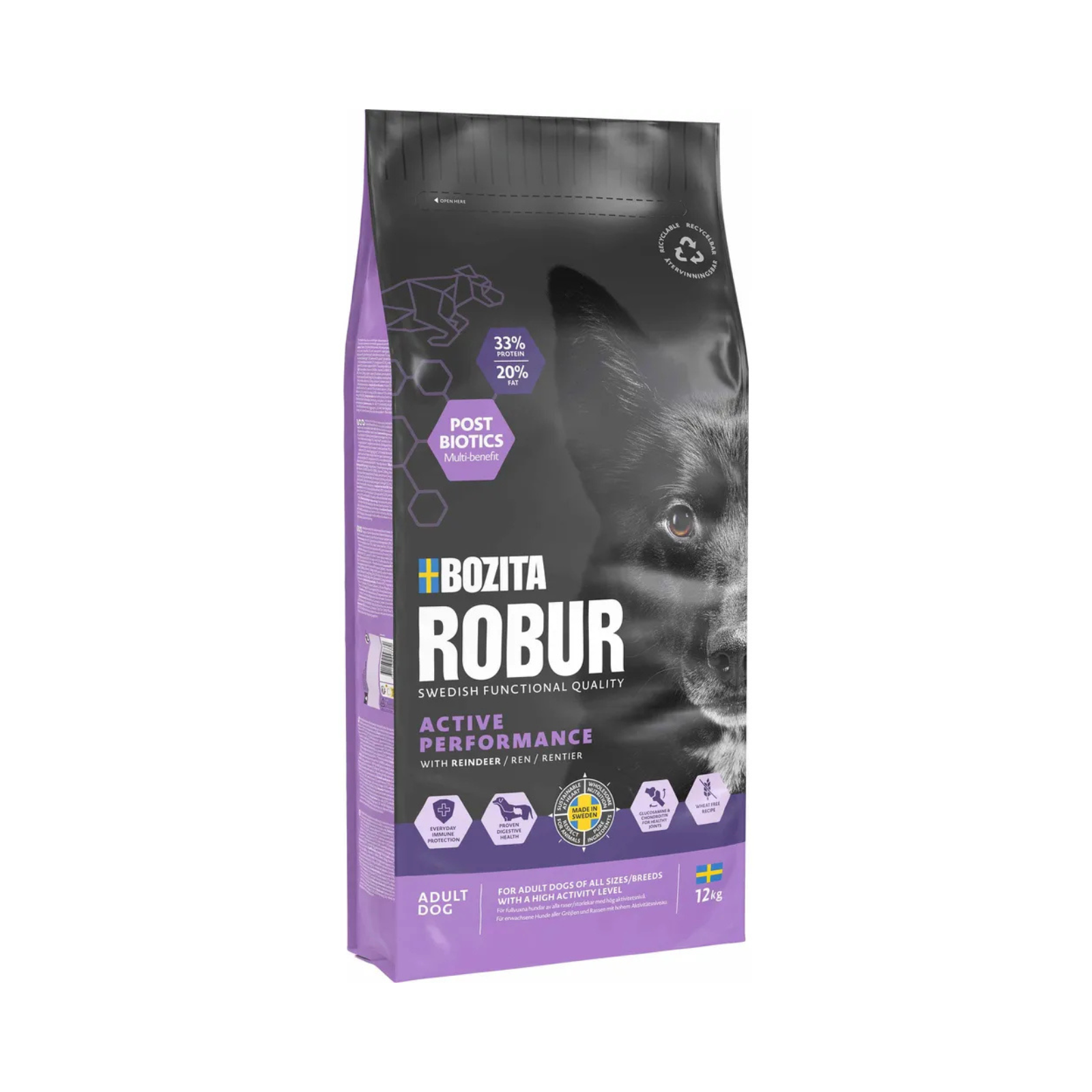 Bozita Robur Adult Active Performance Reindeer 12 kg.