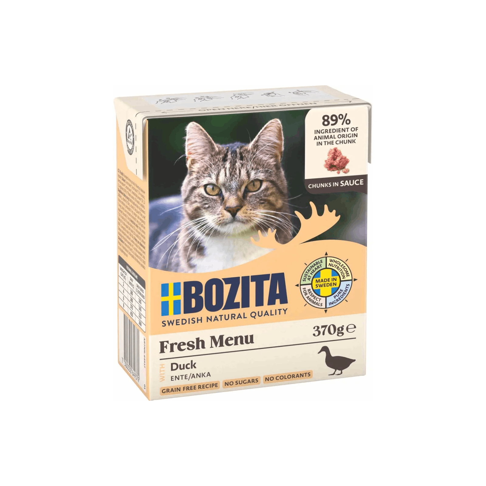 Bozita And i sauce 370 gr. Kornfri - FjeldgaardShop.dk