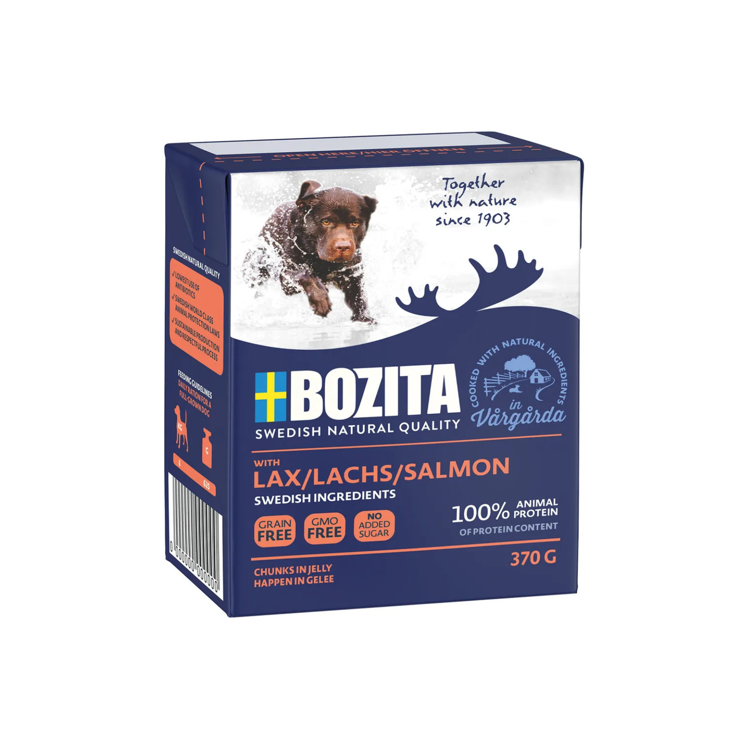 Bozita Dog Naturals Laks i gelé 370 gr. Kornfri