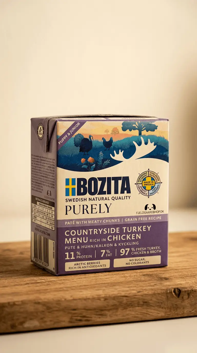 Bozita Purely Puppy & junior Pate med Kalkun og kylling 370 gr. by Bozita